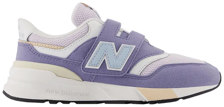 

Кроссовки New Balance 997R Hook & Loop Little Kid Wide 'Iridescent Purple Light Chrome Blue', фиолетовый