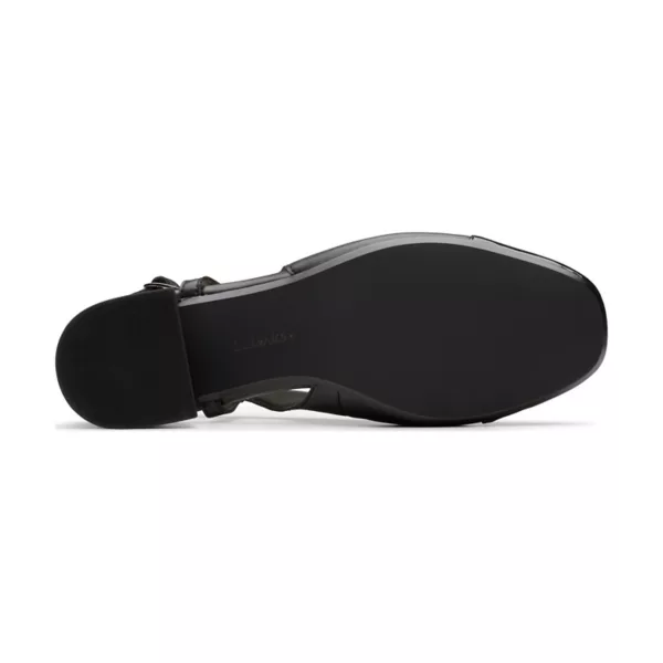 Женские туфли Мэрилин Роуз из кожи на блочном каблуке Clarks, цвет black leather — фото 4
