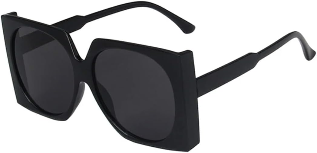 

Модные солнцезащитные очки большого размера класса люкс для женщин и мужчин. Классические солнцезащитные очки для лета и путешествий с защитой от УФ-излучения UV400 VVTWSSW, Black Gray