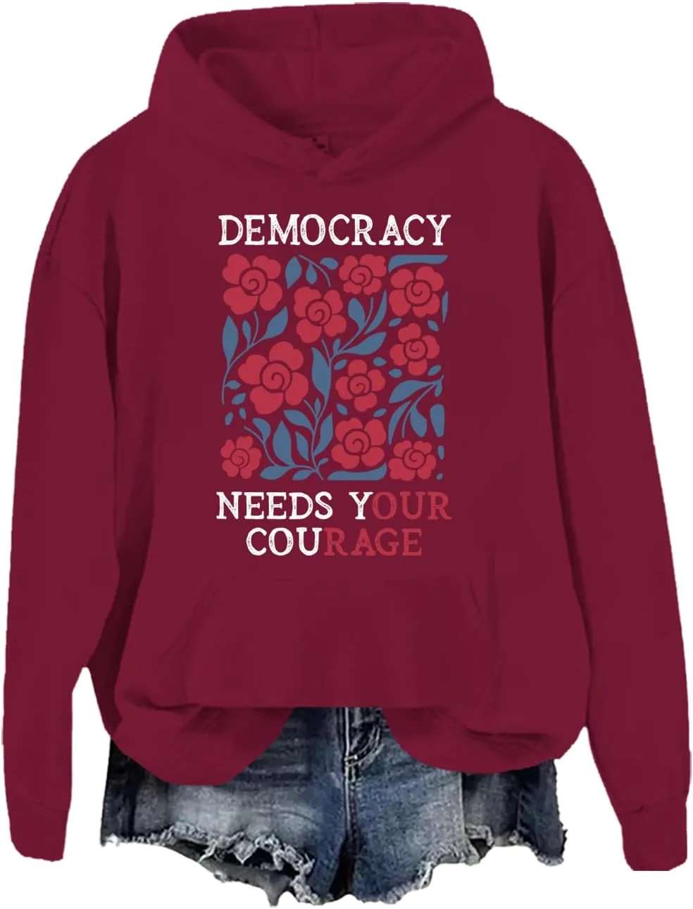 

Толстовка Democracy Needs Your Courage JWVEL