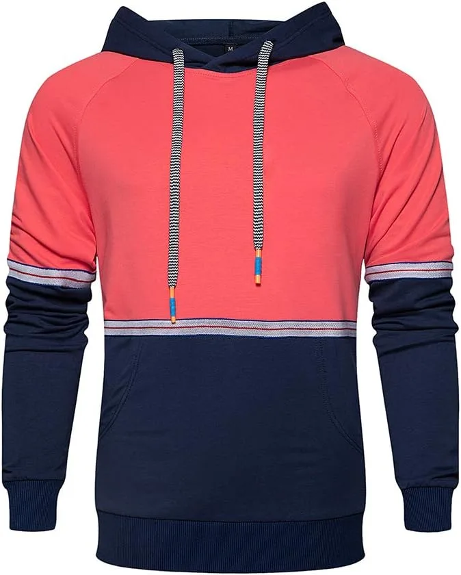 

Мужская худи Mooncolour с цветными блоками и карманом-кенгуру