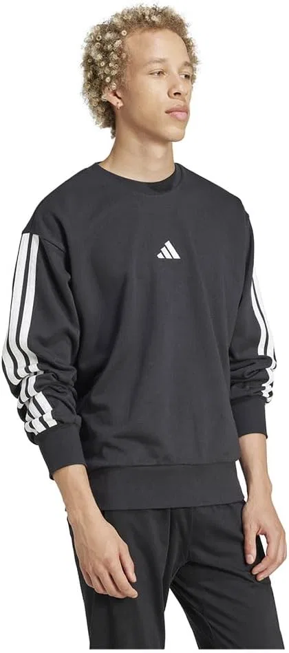 Мужская толстовка adidas Essential с тремя полосками, из французского махрового трикотажа (комплект из 1 шт.) — фото 3