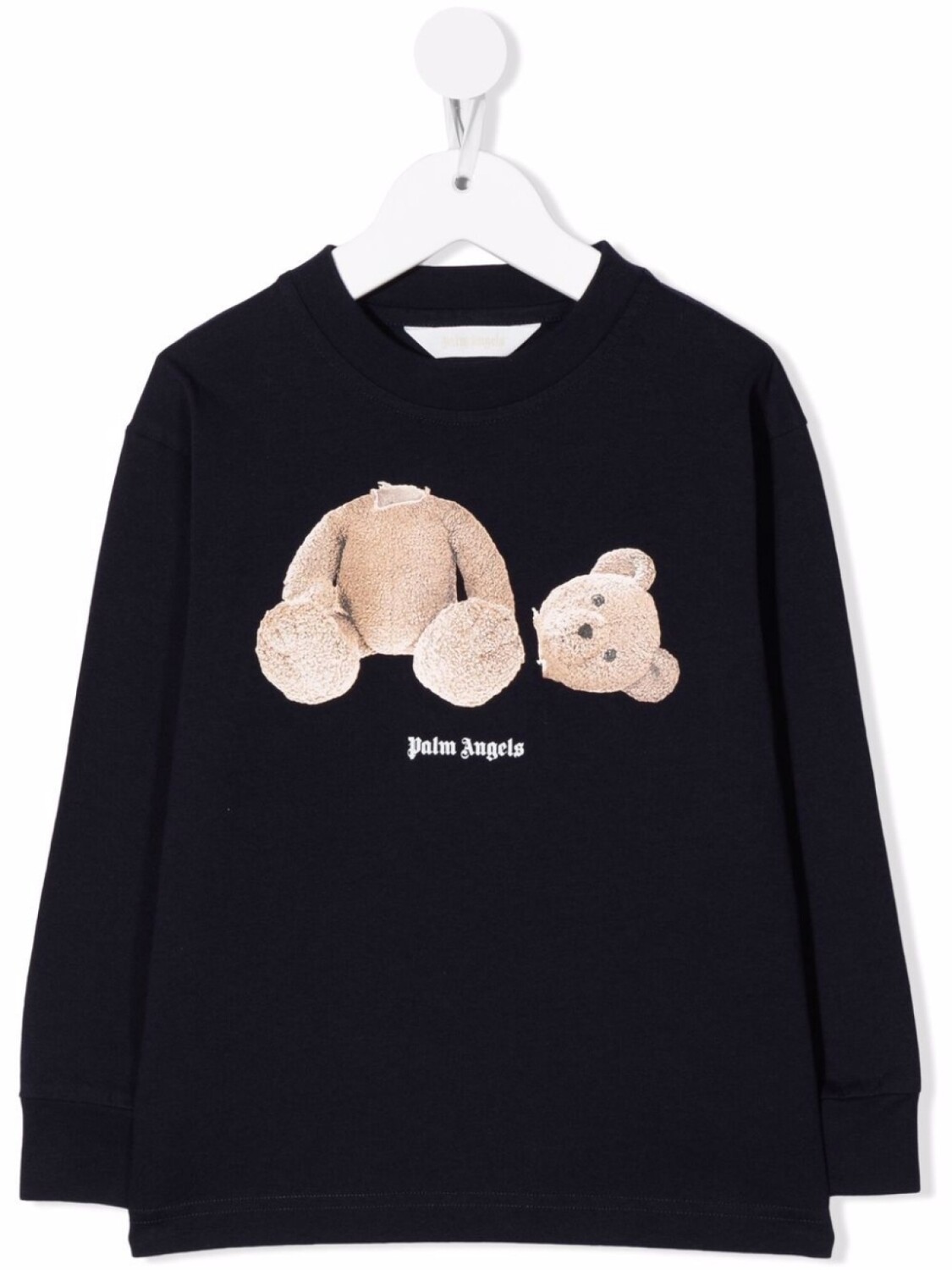 

Palm Angels Kids топ с длинными рукавами и принтом Teddy Bear, синий