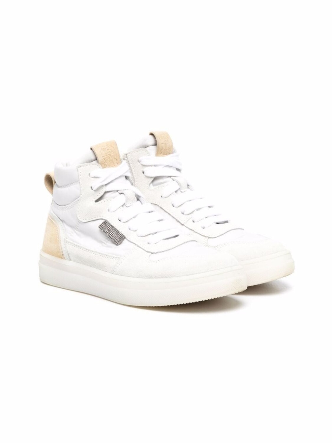 

Brunello Cucinelli Kids высокие кроссовки, белый
