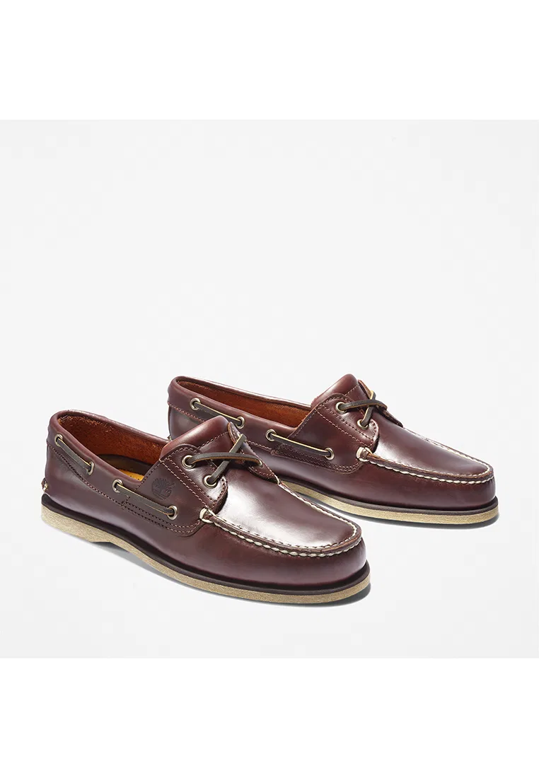 Мужские классические двухшовные кожаные туфли-лодочки, Boat Shoes Timberland, коричневый — фото 2