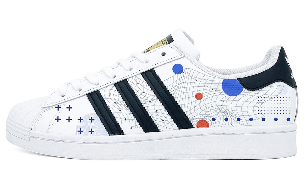 

Кроссовки adidas originals Superstar Series Skateboarding Shoes Unisex Low-top Red, синий