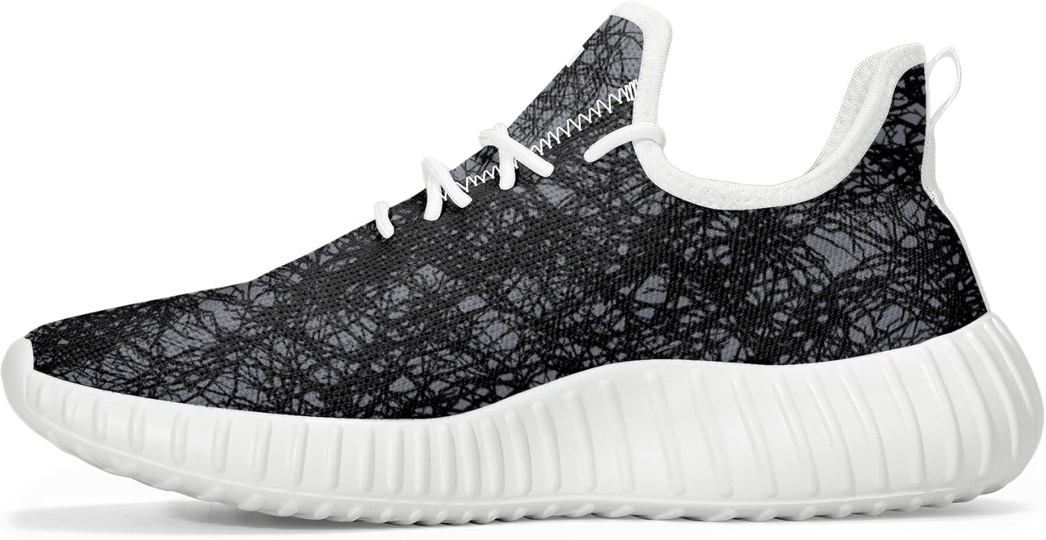 

Современные мужские спортивные кроссовки из сетки с узором паутины, белая подошва Generic