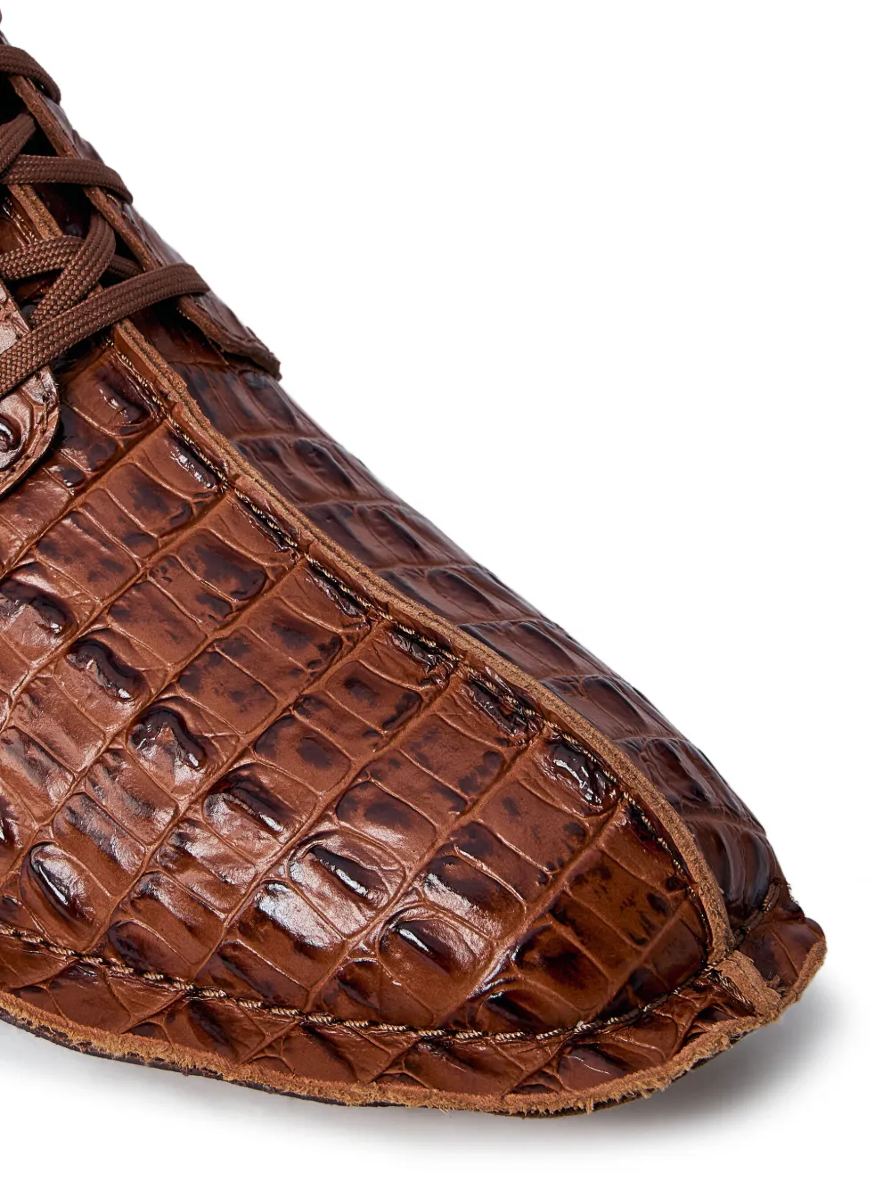 Туфли дерби с тиснением под крокодила из коллаборации с Clarks Martine Rose, коричневый — фото 4