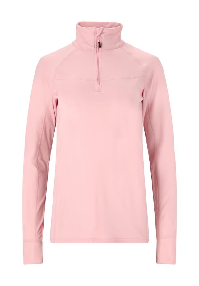 

Функциональная рубашка с длинными рукавами цветочным узором застежкой-молнией и воротником-стойкой Whistler, розовый