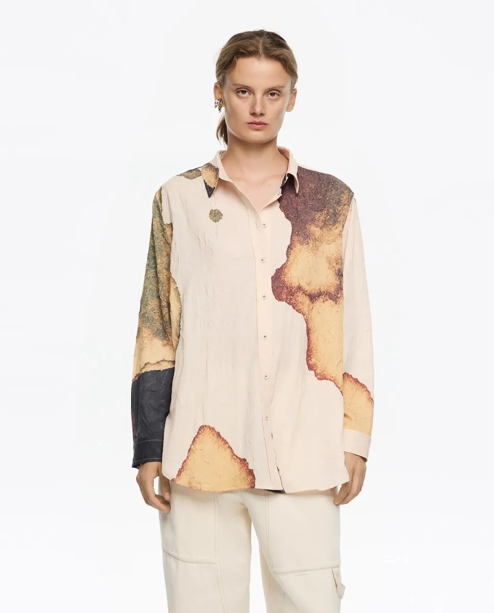 

Женская рубашка из мягкой ткани, скомканная Bimba y Lola, желтый