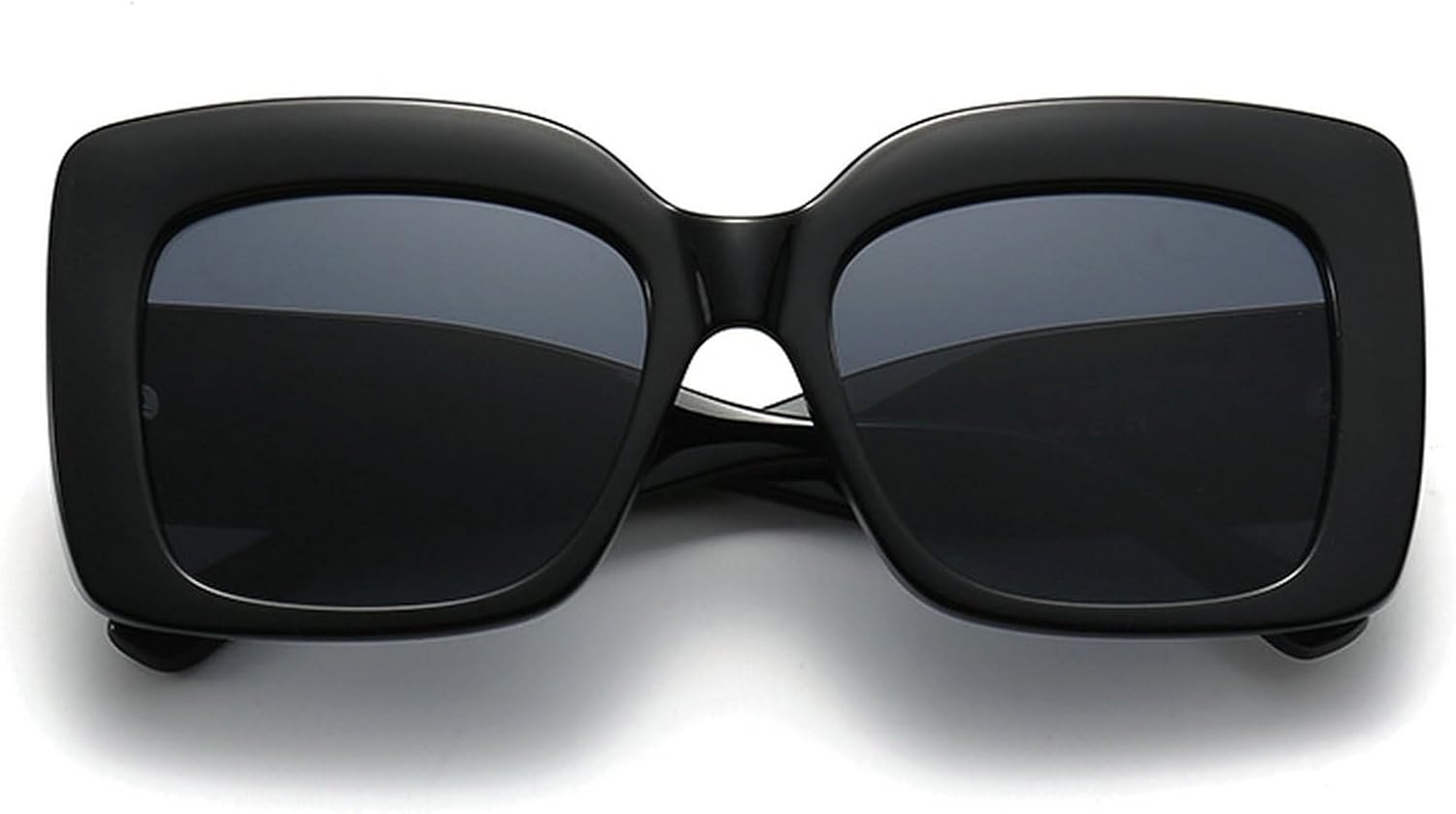 

Крупные квадратные солнцезащитные очки для женщин, модные солнцезащитные очки UV400 для мужчин, стильные солнцезащитные очки в стиле ретро с толстой оправой для женщин mincl, Black