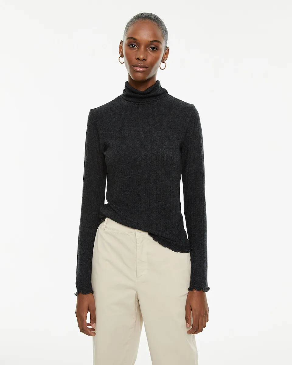 

Женская приталенная футболка с воротником Перкинс System Action, темно-серый