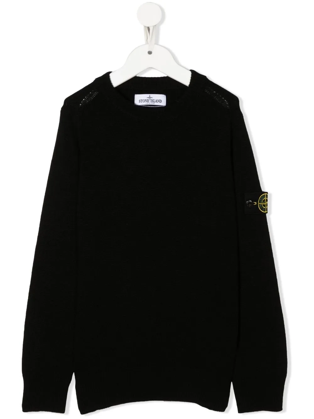 

Джемпер с нашивкой-логотипом Stone Island Junior, черный