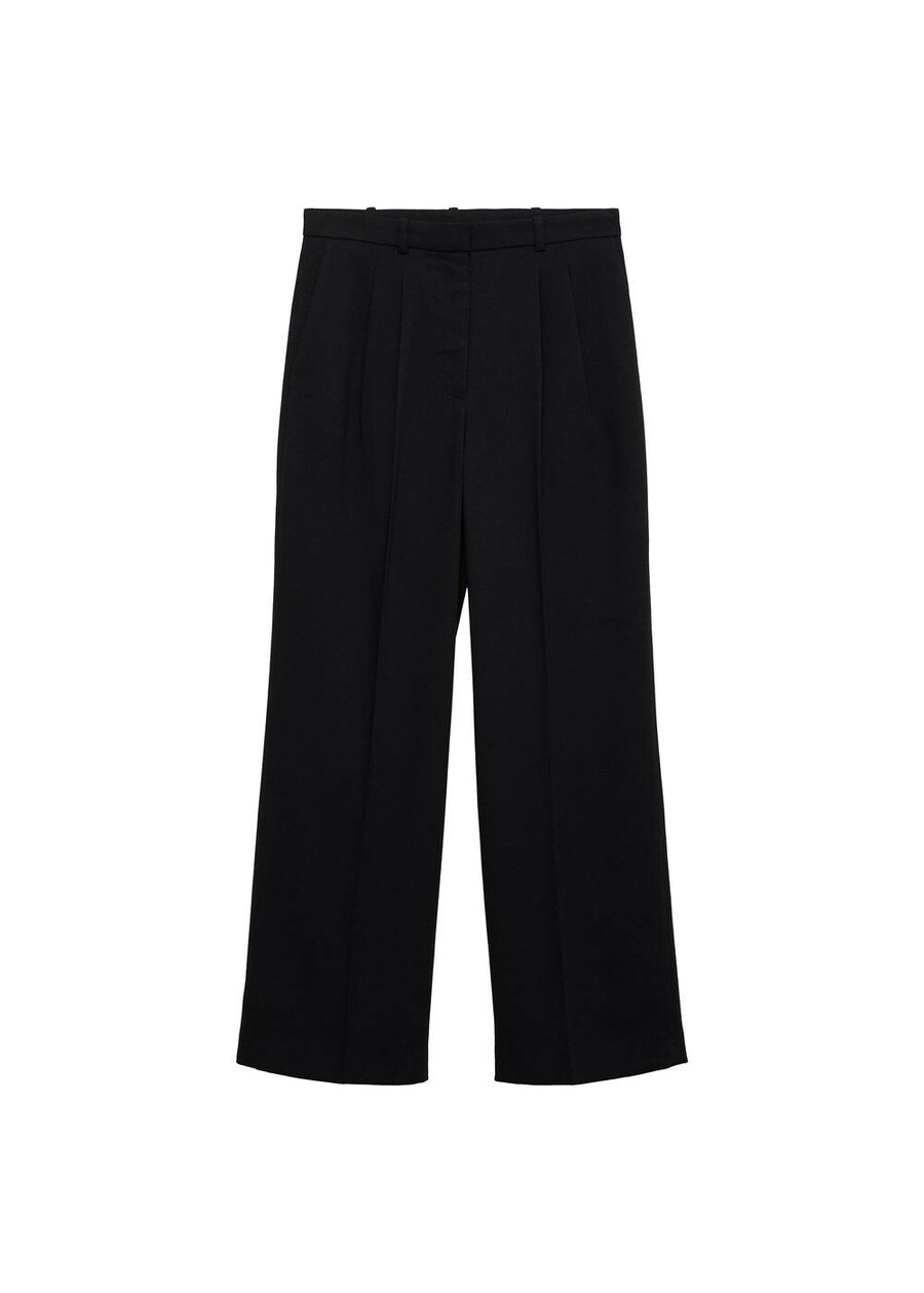 

Широкие брюки со складками спереди MANGO Cristi, Black