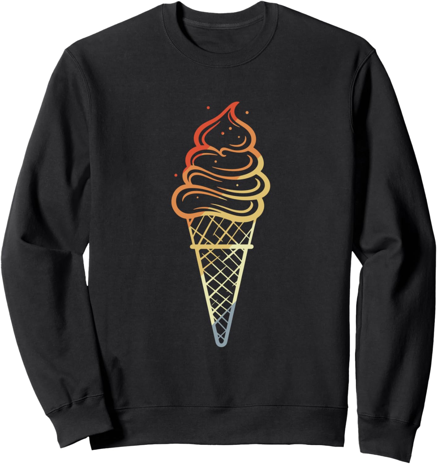 

Толстовка с рисунком мороженого Funny Ice Cream Lover Graphic T-Shirt, черный