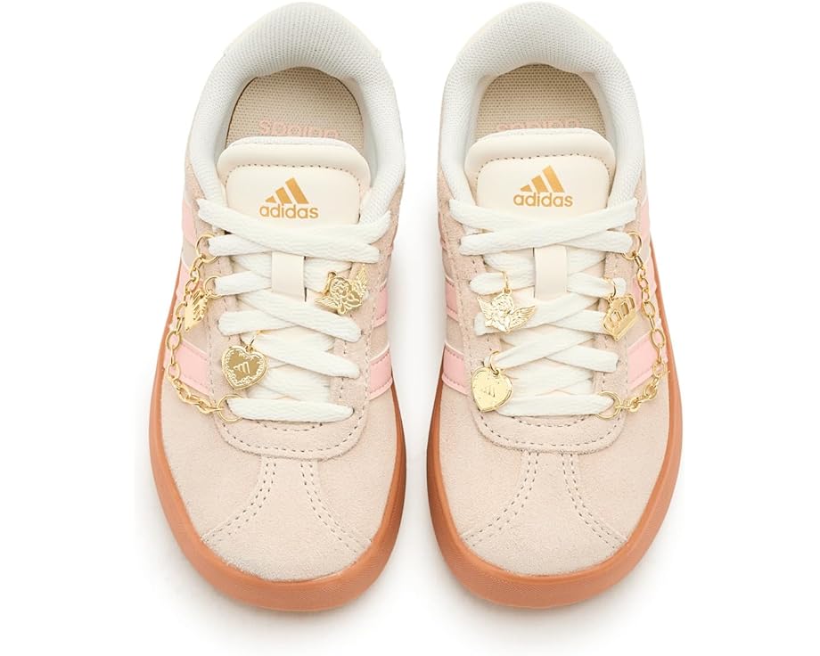 Унисекс кроссовки Adidas Kids Vl Court 3.0 (Little Kid/Big Kid), Crystal Linen/Blush Pink/Off White — фото 2