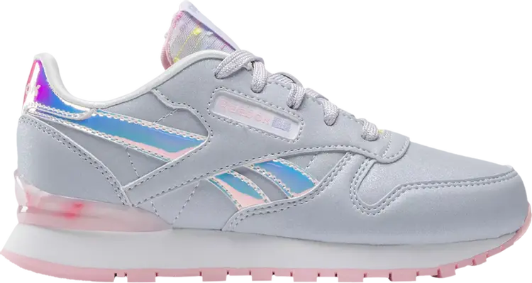 

Кроссовки Classic Leather Step 'n' Flash Shoes Little Kid 'Lucid Lilac Iridescent', фиолетовый