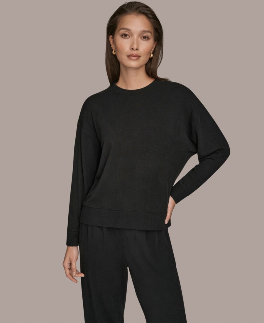 

Женская футболка с круглым вырезом Donna Karan Weekend, Black, Черный, Женская футболка с круглым вырезом Donna Karan Weekend, Black