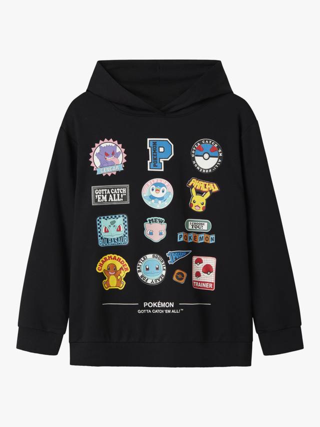 Детская толстовка с капюшоном Pokémon из хлопковой смеси NAME IT, Black — фото 4