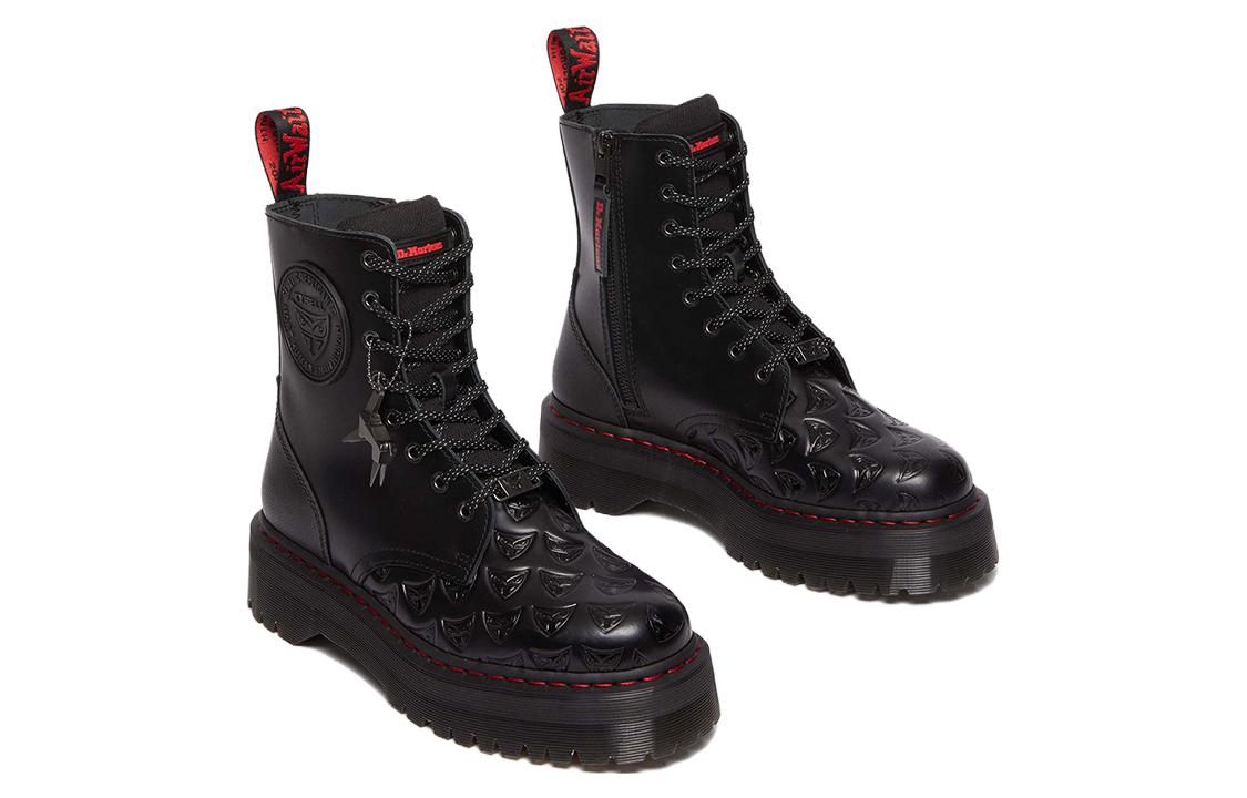 WARNER BROS. x Jadonseries WB100 Короткий ботинок Мартин 5 см Унисекс Чёрный Красный Dr.Martens — фото 4