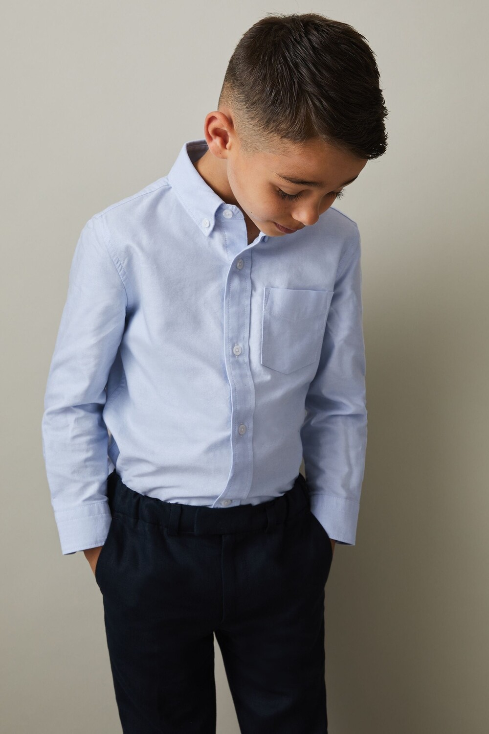 

Рубашка Greenwich из 100% хлопка Оксфорд Reiss, голубой
