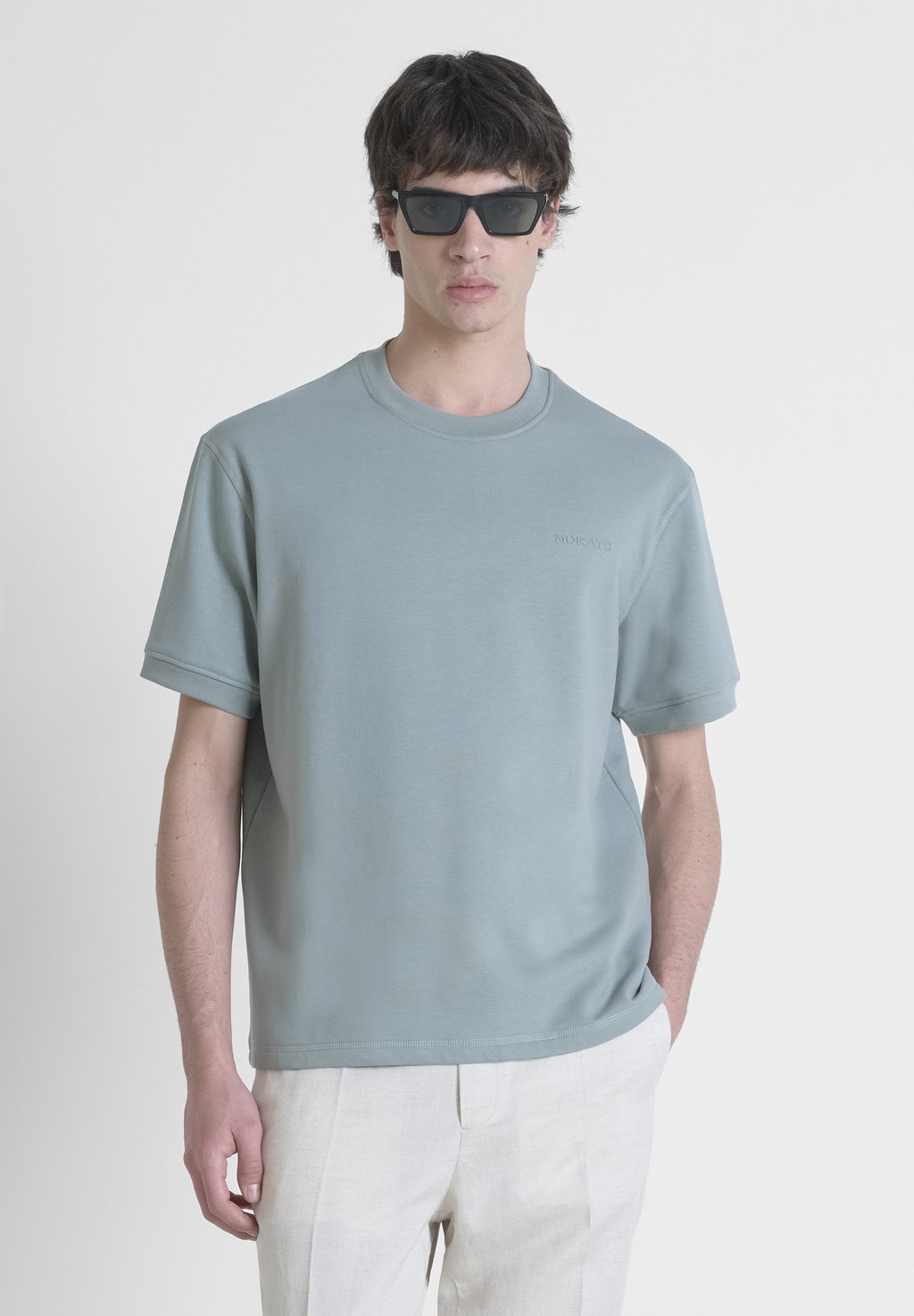 

Базовая футболка RELAXED FIT WITH FOAM LOGO Antony Morato, зеленый
