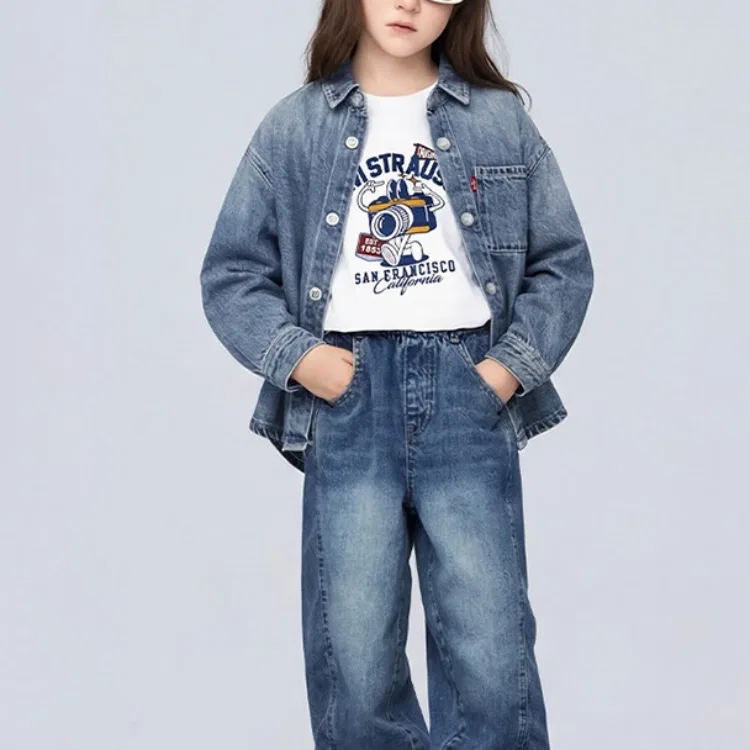 Джинсовая рубашка для детей Levis Saint-Denis Blue — фото 3