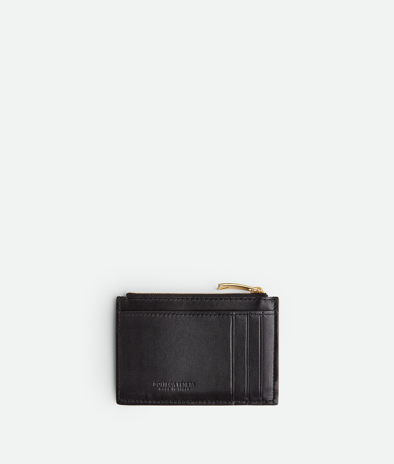 Cassette zippered card case BOTTEGA VENETA, черный — фото 2