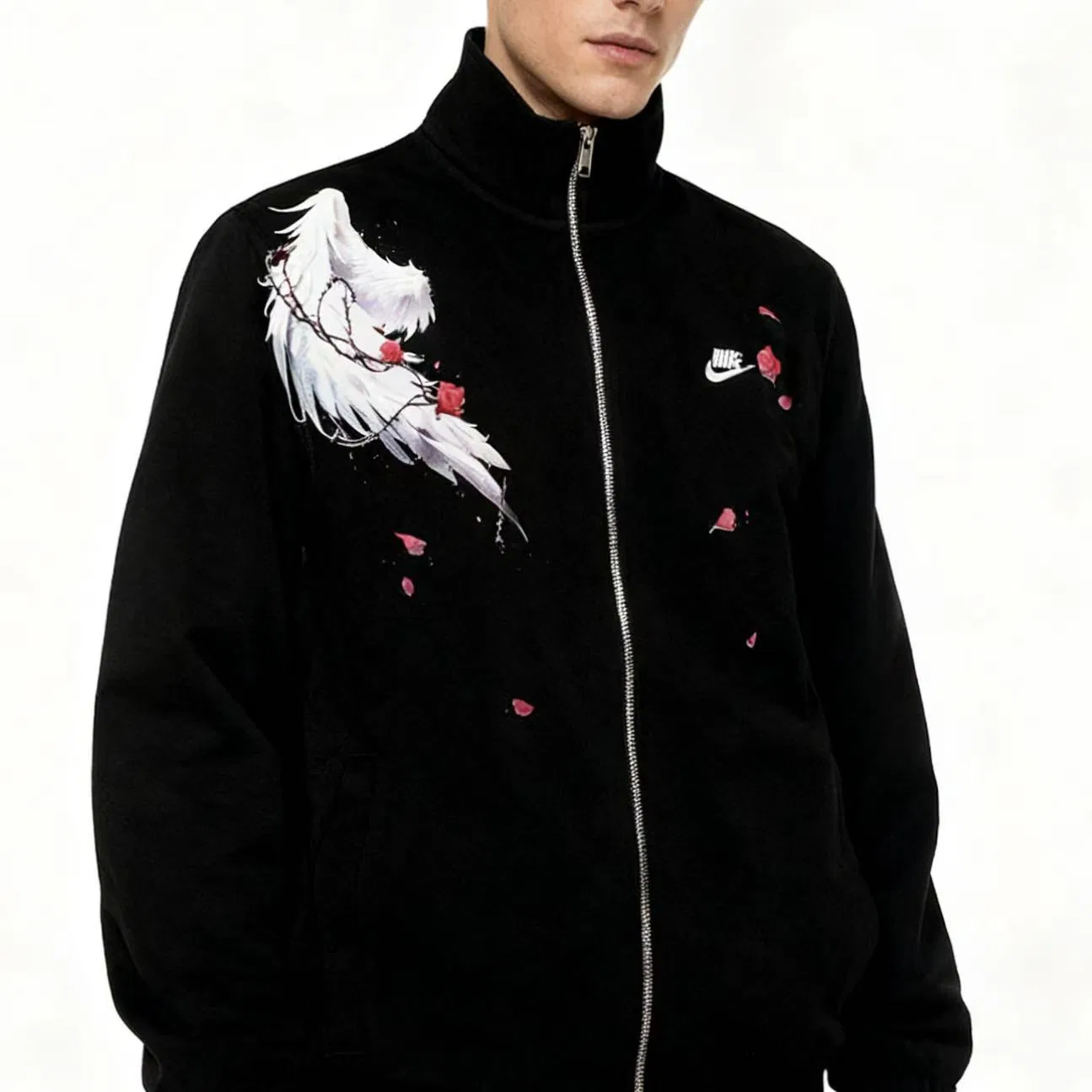 Куртка клубная Unisex Black, со стоячим воротником, средней посадки Nike — фото 4