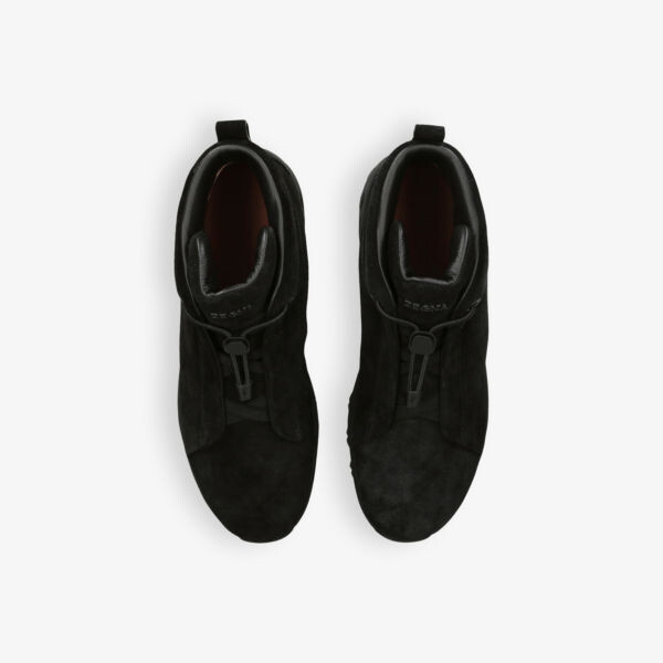 Высокие кроссовки Vetta Suede с тройной строчкой Ermenegildo Zegna, черный — фото 2