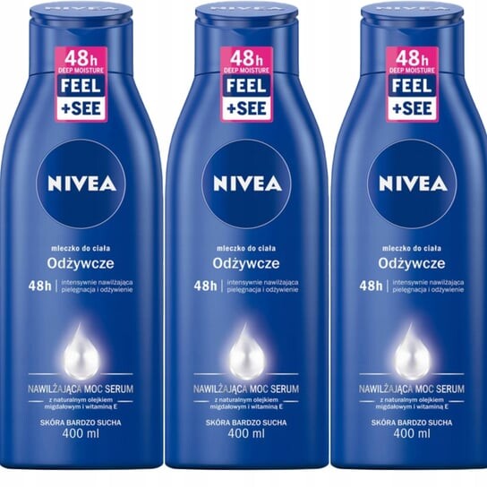 

Питательное молочко для тела, 3x400 мл Nivea