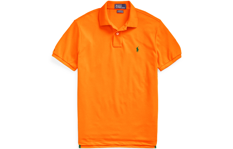 SS22 Футболка поло мужская оранжевая Polo Ralph Lauren — фото 2