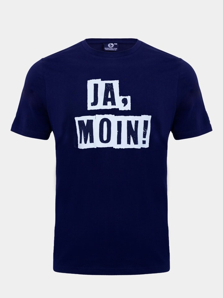 

Футболка SCHIETWETTER Ja Moin, 100% Baumwolle, цвет navy-weiß