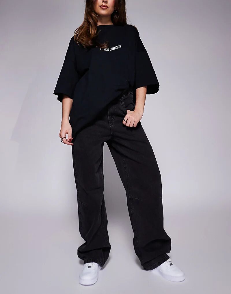 

Мешковатые джинсы Weekend Collective в черном цвете ASOS WEEKEND COLLECTIVE