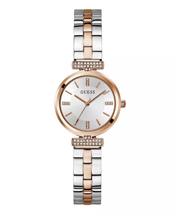 

Женские аналоговые двухцветные стальные часы 28 мм GUESS, мультиколор