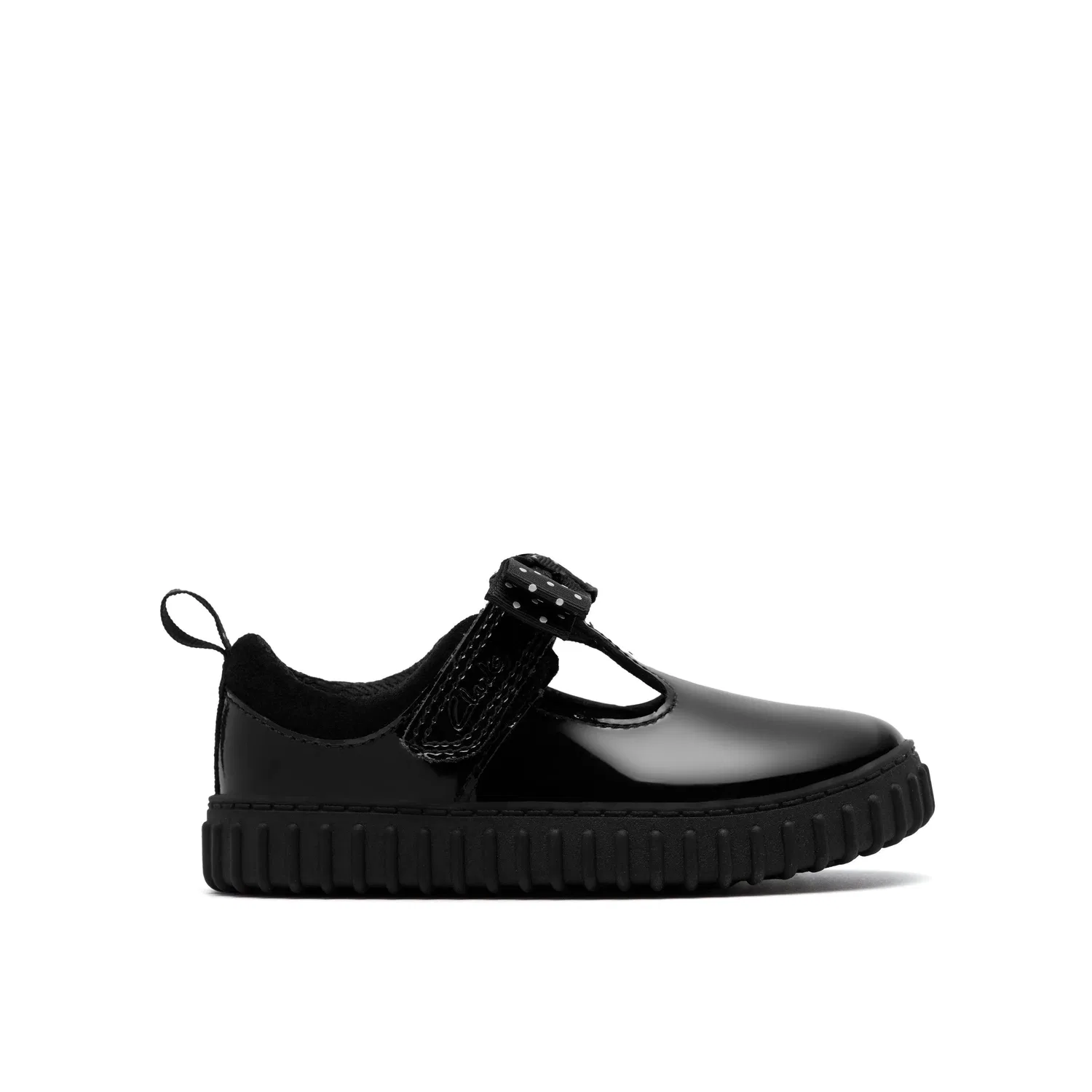 Туфли Clarks для девочек с бантом, черные