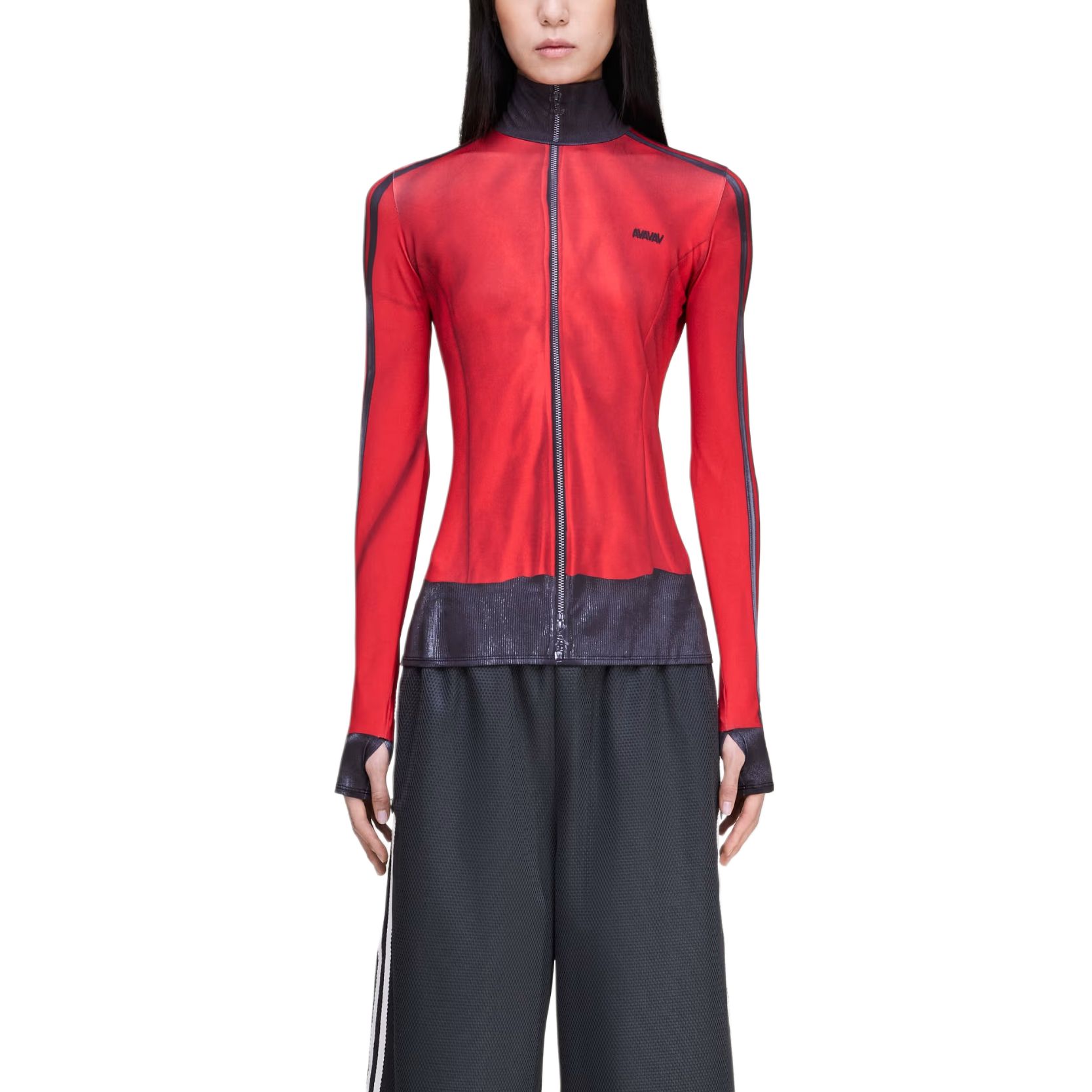Adidas X Avavav футболка с длинным рукавом, набор из двух штук Adidas Originals, 2-piece set (bright красный/черный) — фото 3