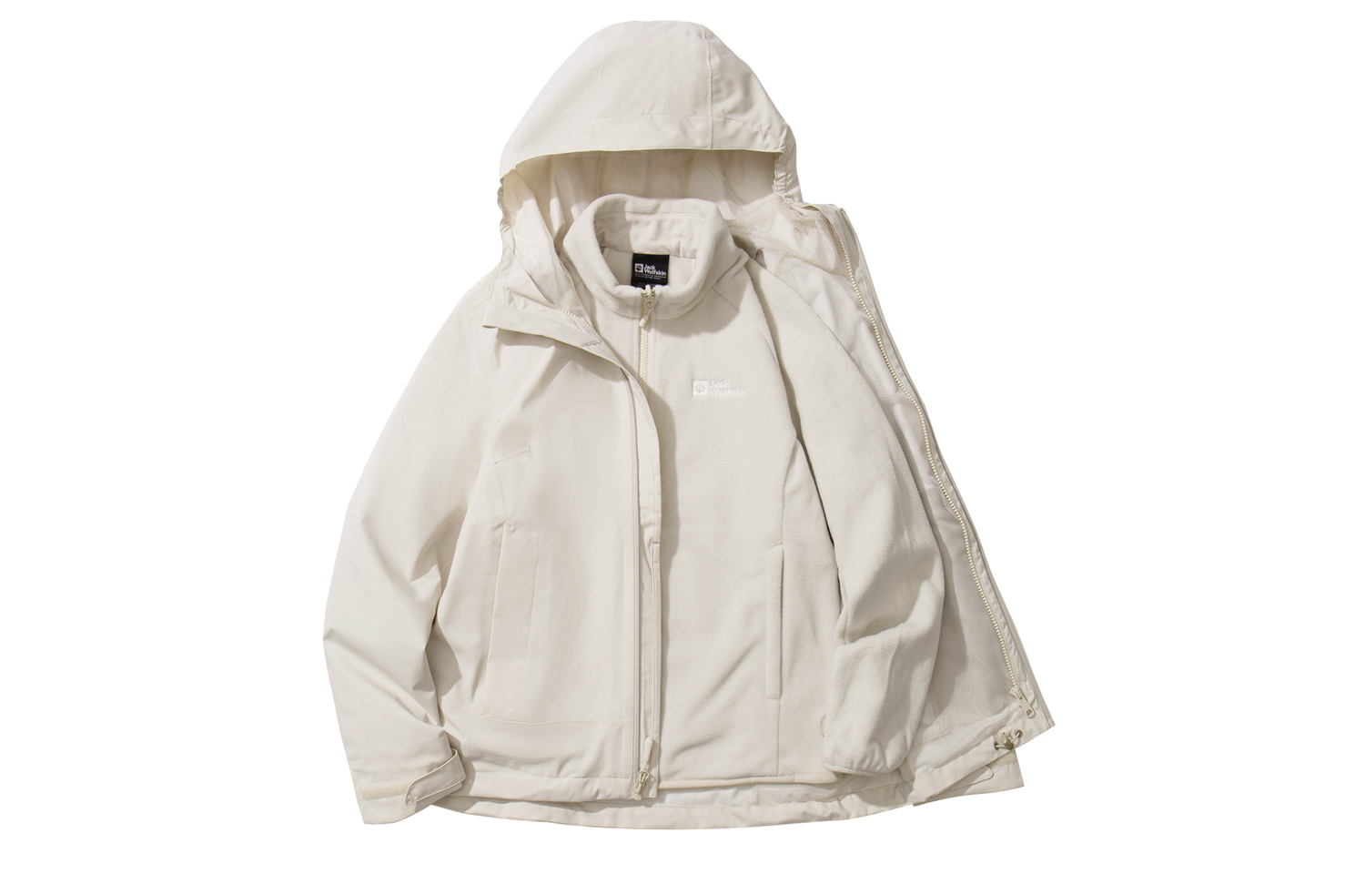

JACK WOLFSKIN Женская ветровка для походов и города, Light Sand/A0056