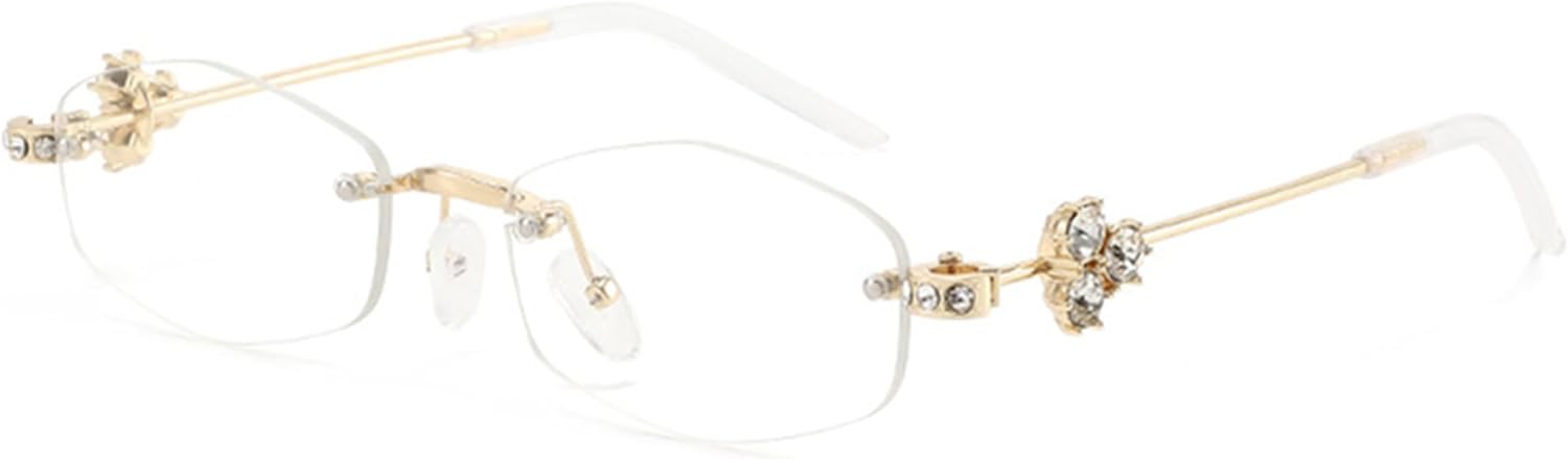 

Солнцезащитные очки bullabulling без оправы, прямоугольные, со стразами, для мужчин и женщин, маленькие, золотистые, многоугольные, с защитой от УФ-излучения UV400, без оправы, Gold