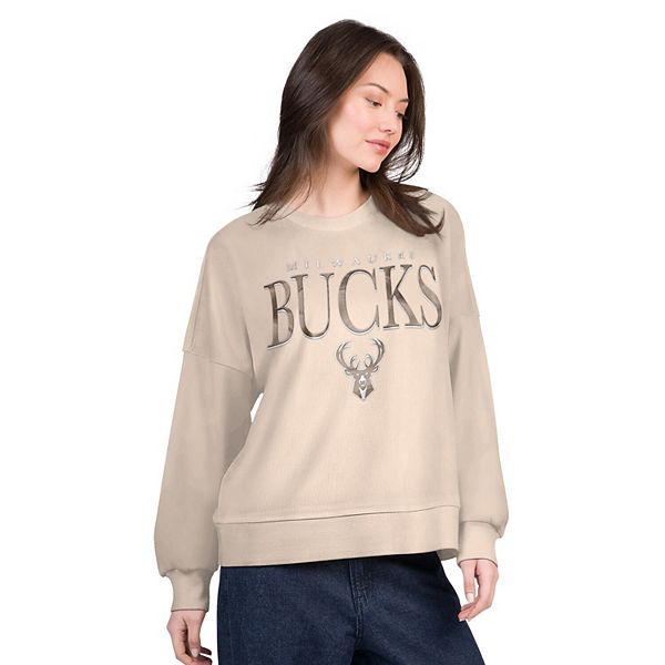 

Женский оверсайз свитшот vet ii natural milwaukee bucks G-Iii 4Her By Carl Banks