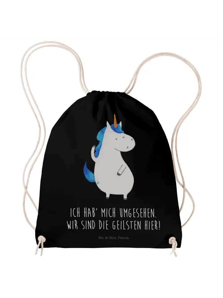 

Спортивная сумка Mr & Mrs Panda Sportbeutel Einhorn Mann, черный