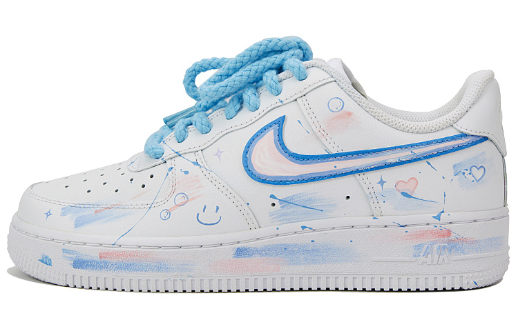 

Кроссовки Nike Air Force 1 Skateboard Shoes Men Low-Top White Blue Pink