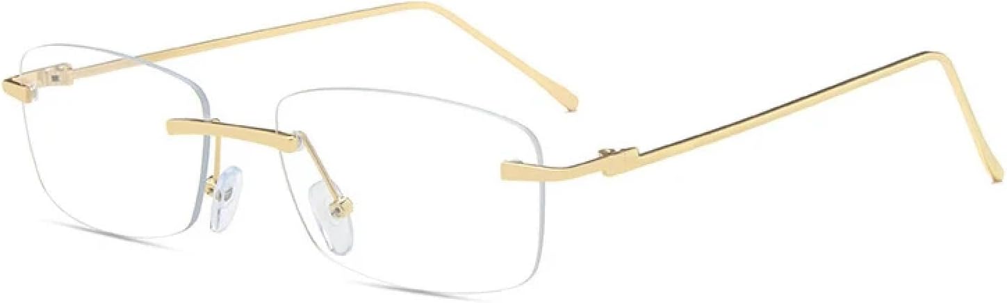 

Модные маленькие прямоугольные солнцезащитные очки без оправы для женщин в винтажном стиле с прозрачными линзами цвета океана, для мужчин — с градиентными линзами UV400 HHZZYVY, Clear