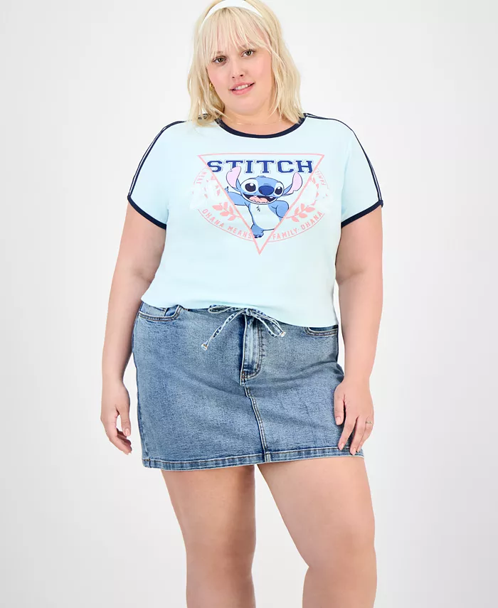 

Футболка Trendy Plus Athletic Stitch Ringer Disney, синий