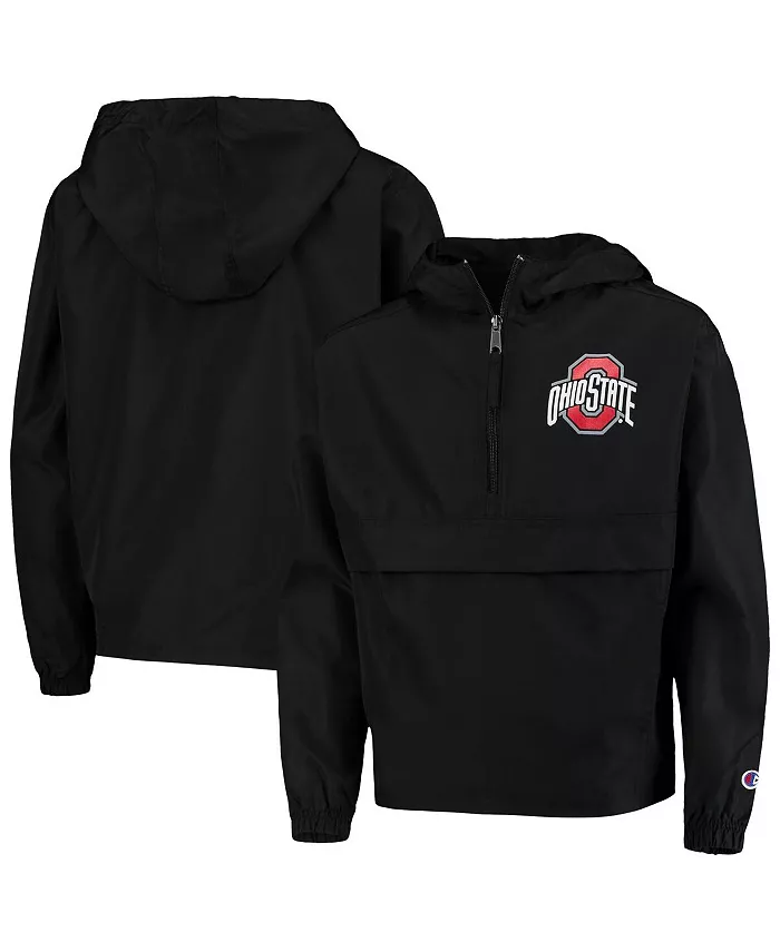 

Черная ветровка с четвертью молнией Ohio State Buckeyes Pack Go для мальчиков и девочек старшего возраста Champion