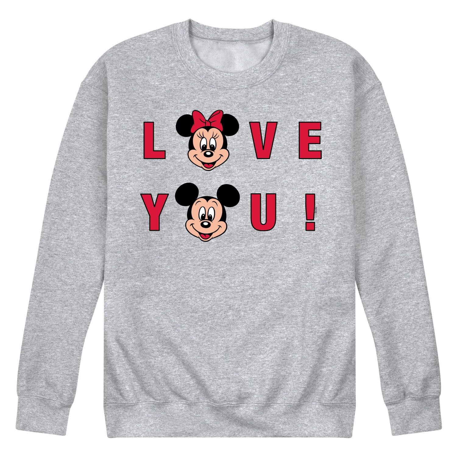 

Мужской флисовый свитшот Disney's Love You Licensed Character
