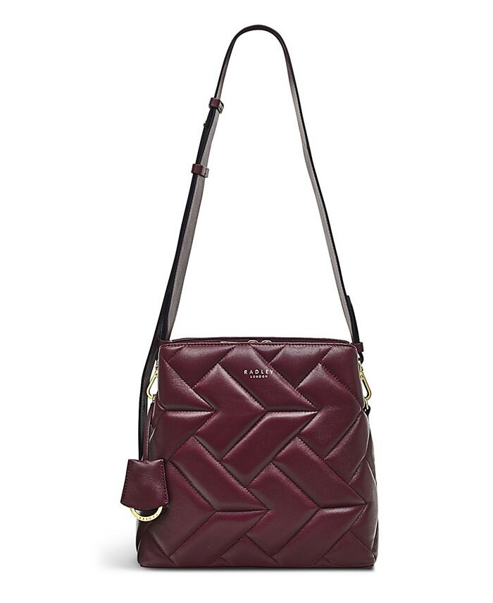 

Кожаное плечо через плечо Dukes Place с небольшим отделением Radley London, красный