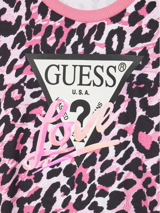 Толстовка оверсайз J5YQ03 KA6R4 Guess, розовый — фото 3