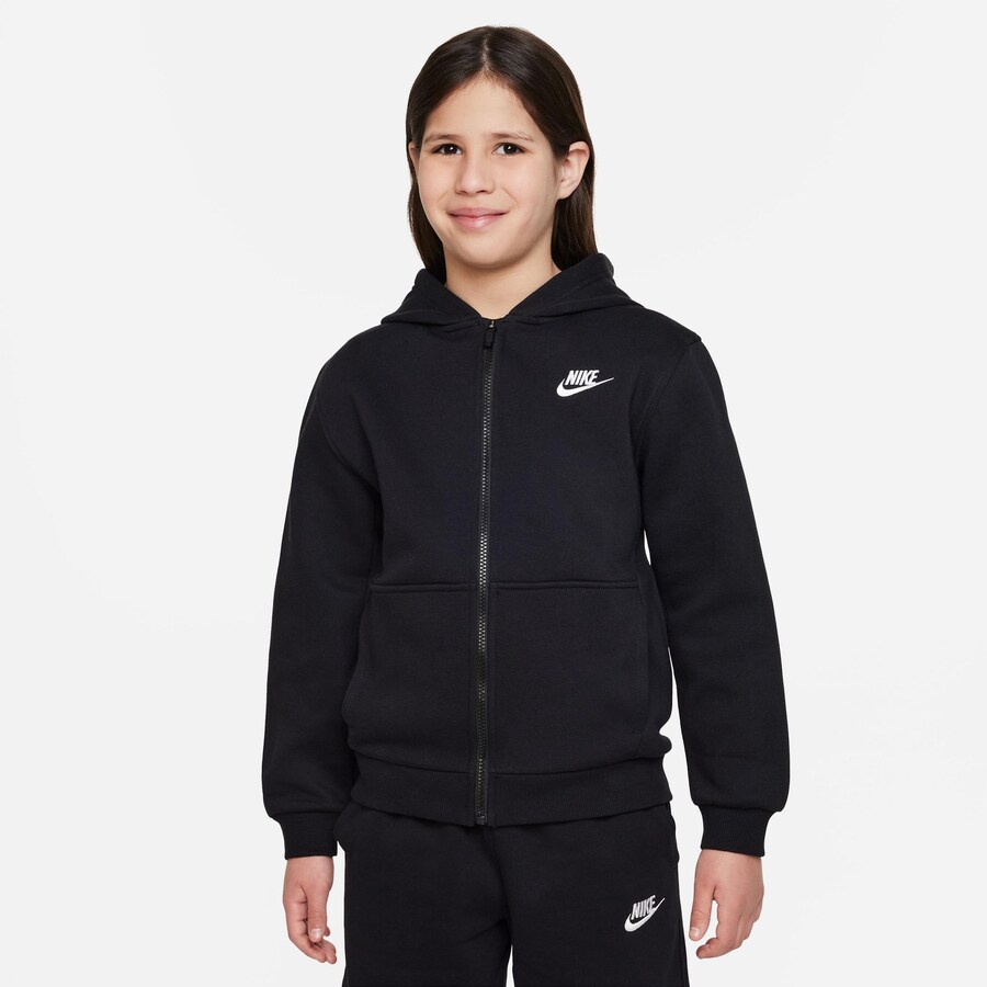 Толстовка с капюшоном на молнии Nike Sportswear CLUB FLEECE, черный — фото 2