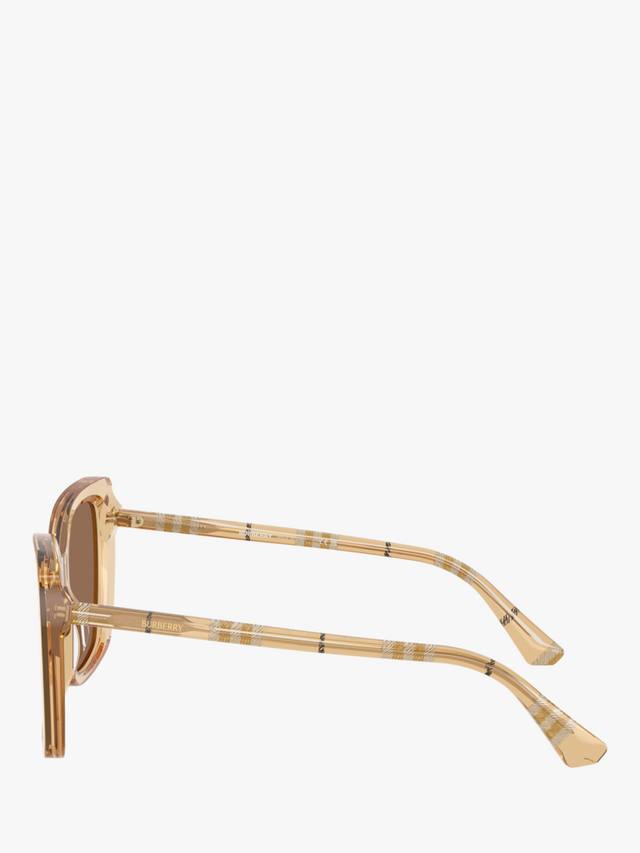 BE44564 женские квадратные солнцезащитные очки Burberry, Light Brown/Brown — фото 3